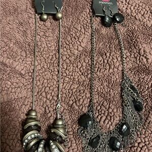 paparazzi Black Multi-Chain & Bead Necklace Duo